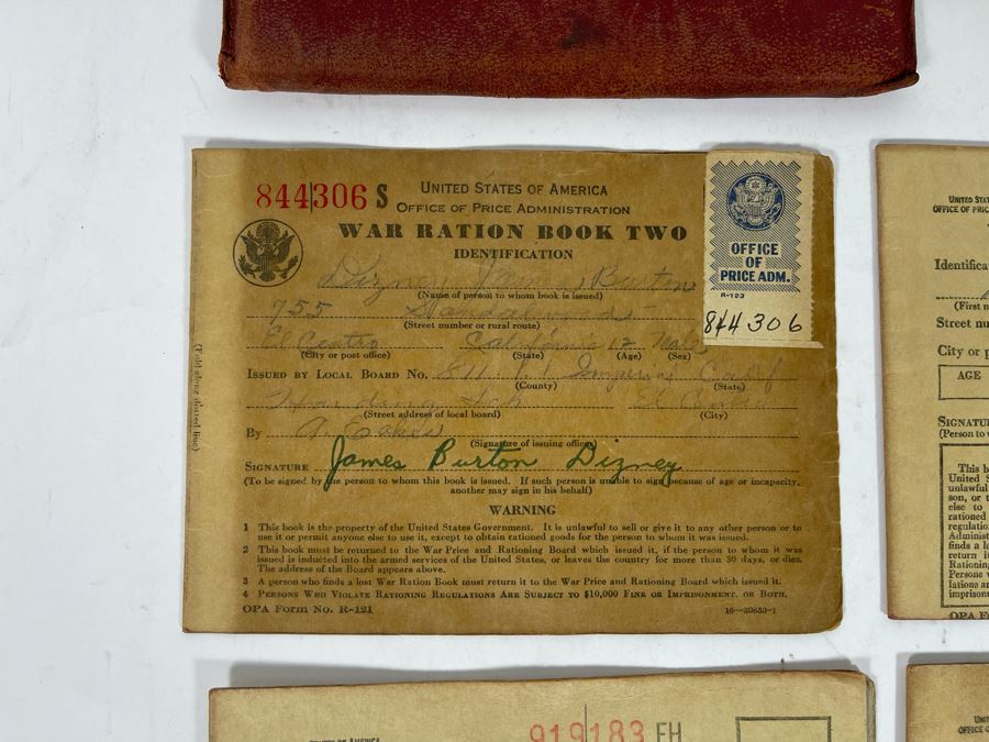 Collection Of Unites States Of America War Ration Books With Stamps Books 1-4 - See Photos [Photo 8]