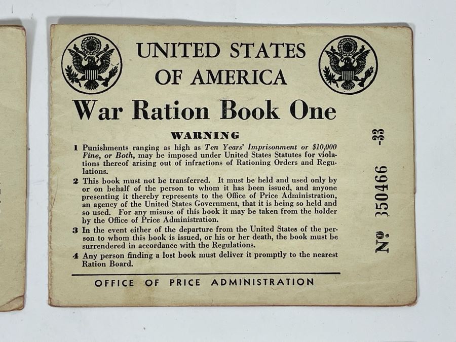 Collection Of Unites States Of America War Ration Books With Stamps Books 1-4 - See Photos [Photo 6]
