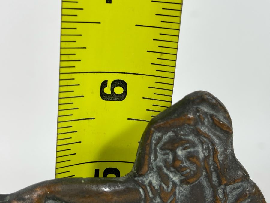 Vintage Copper Adohr Milk Advertising Bookend From Los Angeles 7W X 6H [Photo 10]