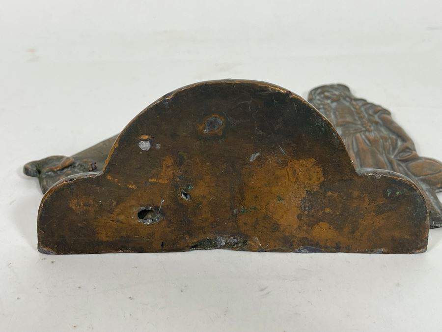 Vintage Copper Adohr Milk Advertising Bookend From Los Angeles 7W X 6H [Photo 8]