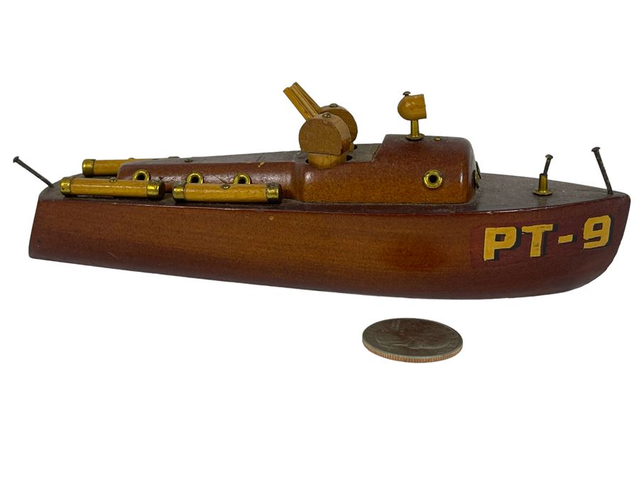 Small Wooden PT-9 Ship Motor Torpedo Boat Model 6.5L