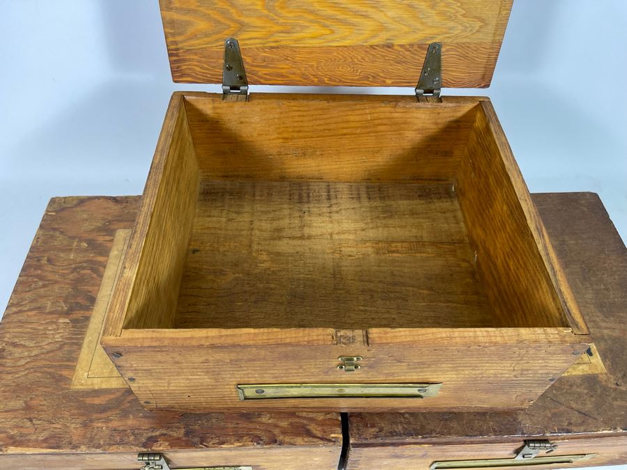 Three Wooden Los Angeles Registrar Of Voters Voting Ballot Boxes 13W X 11.5D X 5.5H [Photo 13]