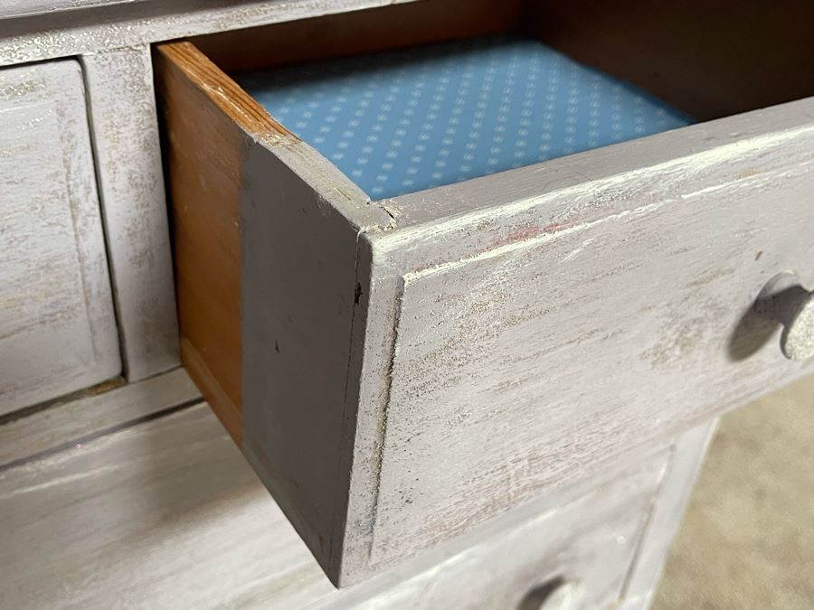 Shabby Chic Wooden Chest Of Drawers Dresser 34W X 19D X 36H [Photo 4]
