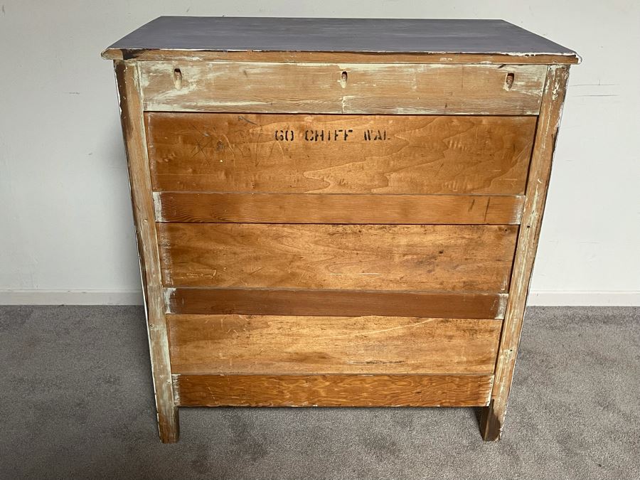 Shabby Chic Wooden Chest Of Drawers Dresser 34W X 19D X 36H [Photo 6]