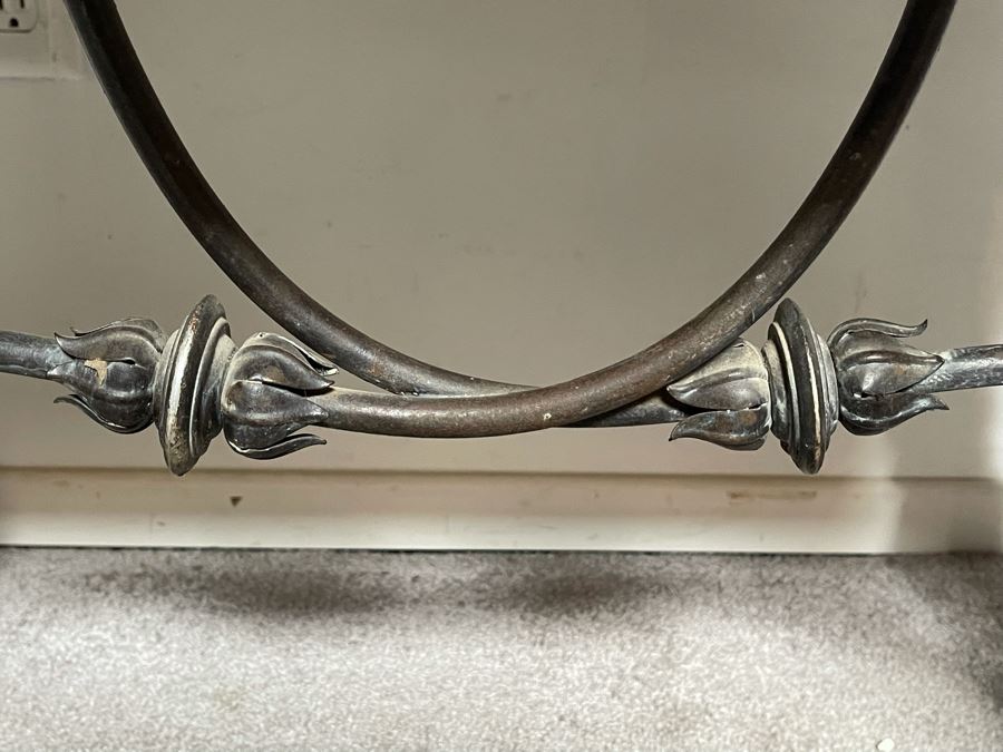 Vintage Carved Wooden Side Table With Drawer By Angelus Furniture Mfg Co Los Angeles 36W X 24D X 29.5H [Photo 12]