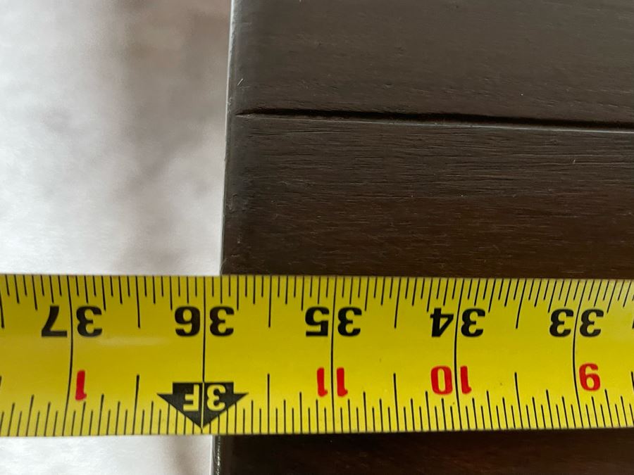 Vintage Carved Wooden Side Table With Drawer By Angelus Furniture Mfg Co Los Angeles 36W X 24D X 29.5H [Photo 16]