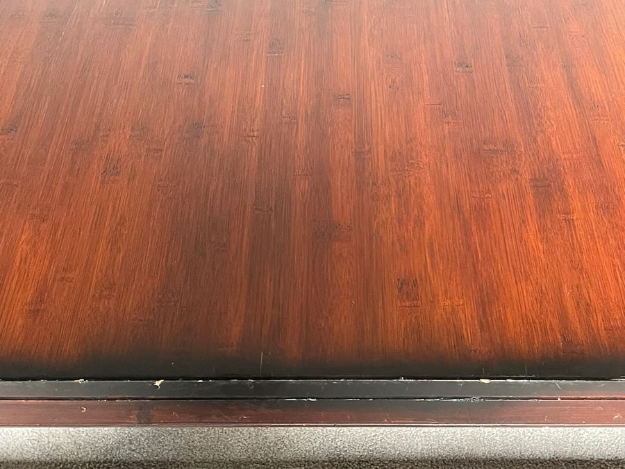 Vintage Chinese Square Coffee Table With Bamboo Top 43W X 17.5H [Photo 6]