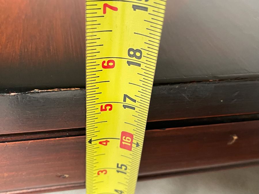 Vintage Chinese Square Coffee Table With Bamboo Top 43W X 17.5H [Photo 13]