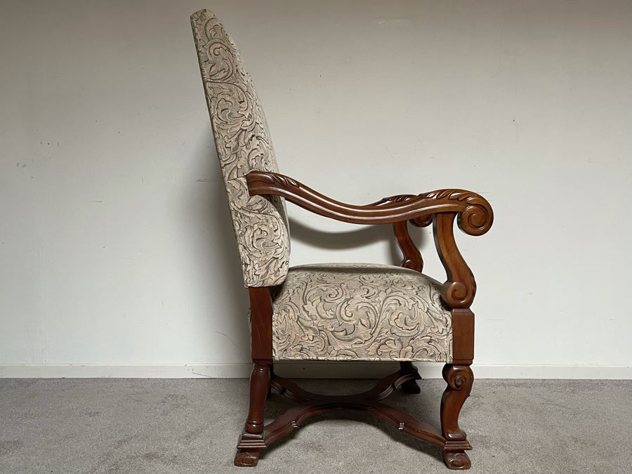 Large Upholstered Wooden Armchair 26W X 27D X 45H [Photo 7]