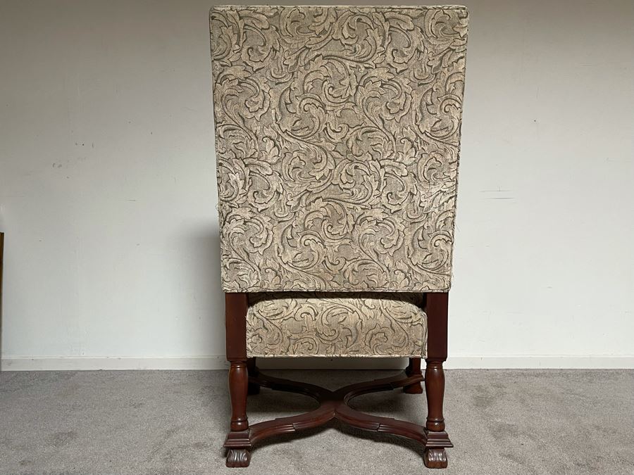 Large Upholstered Wooden Armchair 26W X 27D X 45H [Photo 8]