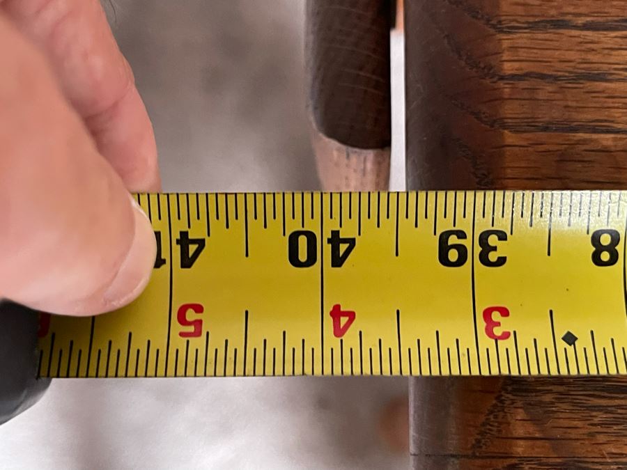 Antique Oak Doctors Medical Examiners Table Adjustable With Pair Of Metal Stirrups And Casters 41W X 24D X 29.5H [Photo 18]