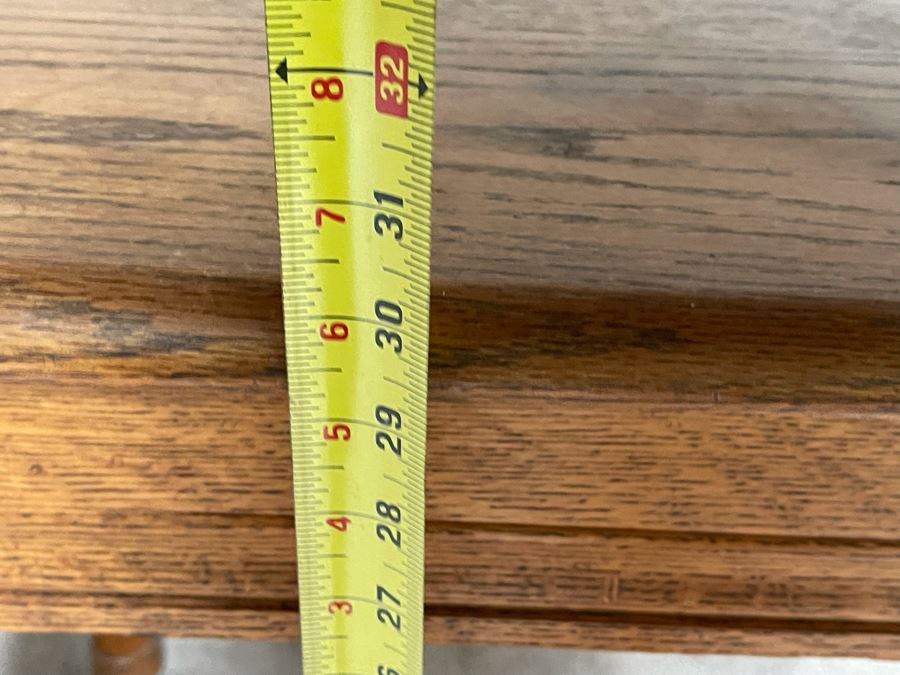 Antique Oak Doctors Medical Examiners Table Adjustable With Pair Of Metal Stirrups And Casters 41W X 24D X 29.5H [Photo 20]