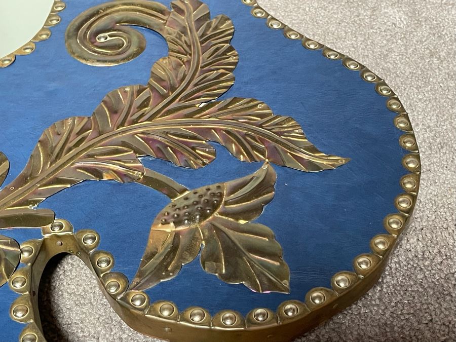 Large Wall Mirror With Metal Applique Decorations 43W X 69H [Photo 14]