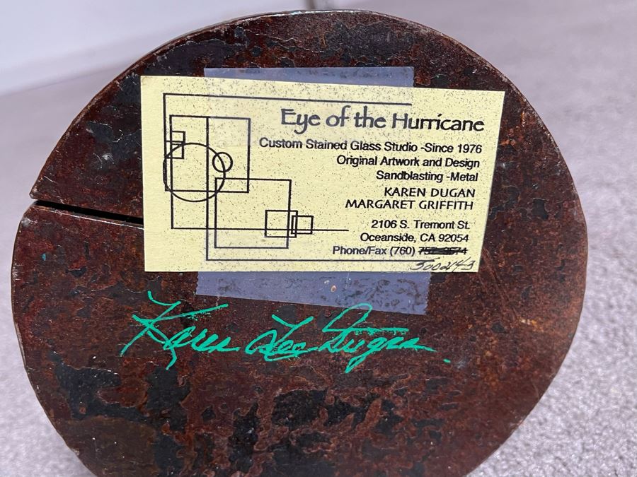 Freestanding Metal Sculpture Signed By Artist Karen Dugan 5’H [Photo 11]