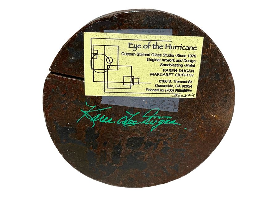 Freestanding Metal Sculpture Signed By Artist Karen Dugan 5’H [Photo 3]