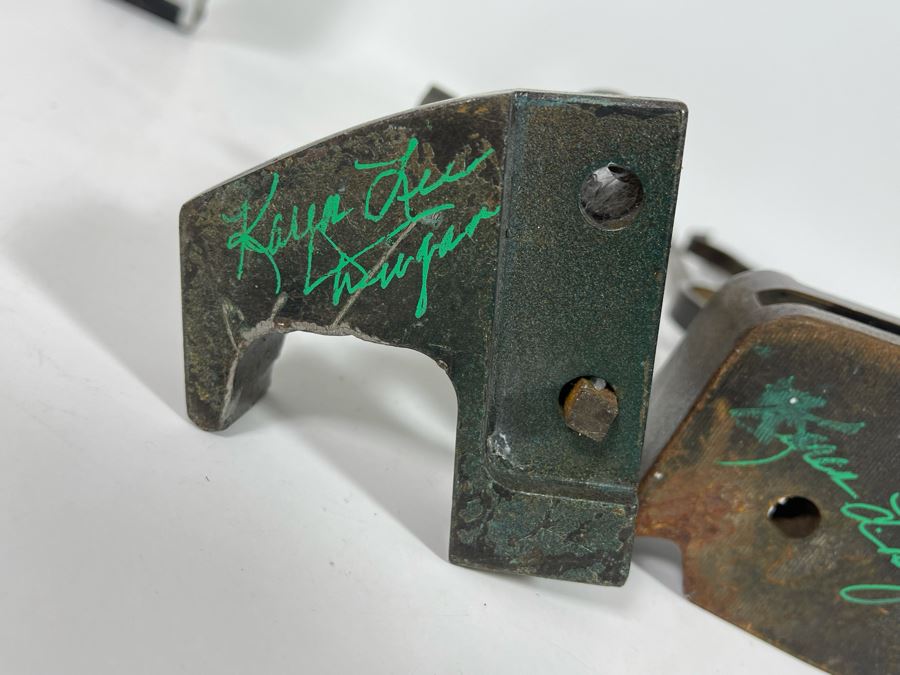 Pair Metal Sculptures Signed By Artist Karen Dugan 4”W X 18”H [Photo 10]