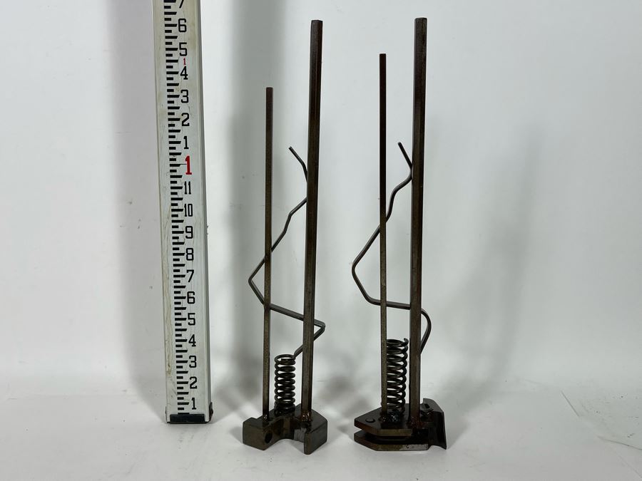 Pair Metal Sculptures Signed By Artist Karen Dugan 4”W X 18”H [Photo 8]