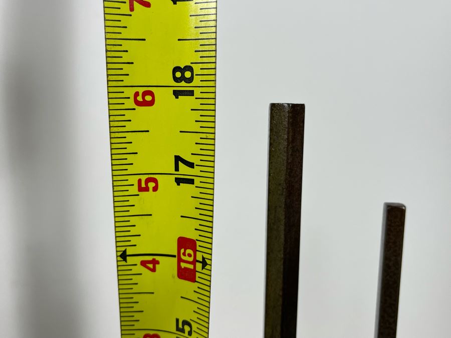 Pair Metal Sculptures Signed By Artist Karen Dugan 4”W X 18”H [Photo 13]