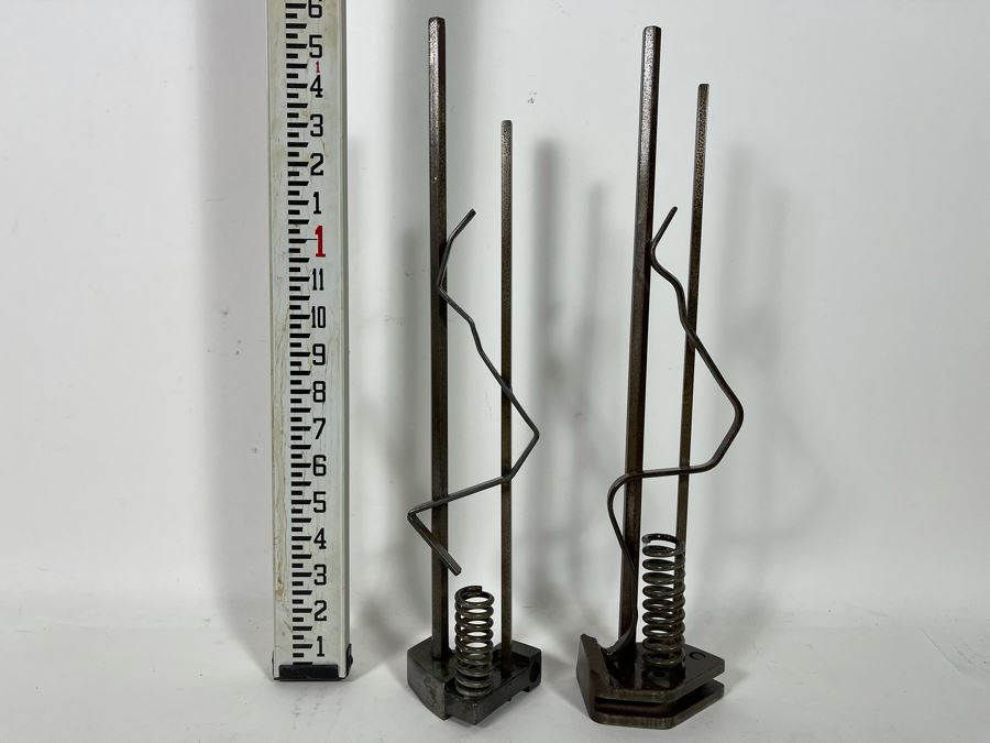 Pair Metal Sculptures Signed By Artist Karen Dugan 4”W X 18”H [Photo 4]