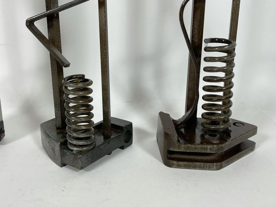 Pair Metal Sculptures Signed By Artist Karen Dugan 4”W X 18”H [Photo 5]