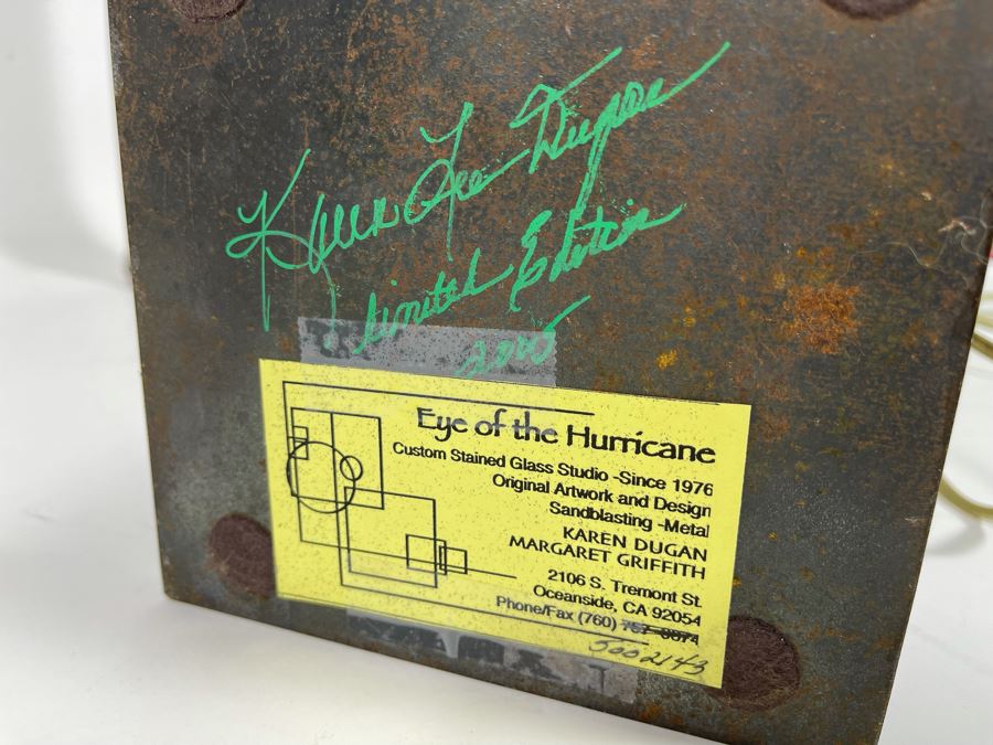 Impressive Metal And Glass Architectural Sculpture Table Lamp By Artist Karen Dugan 8.5W X 30H [Photo 15]