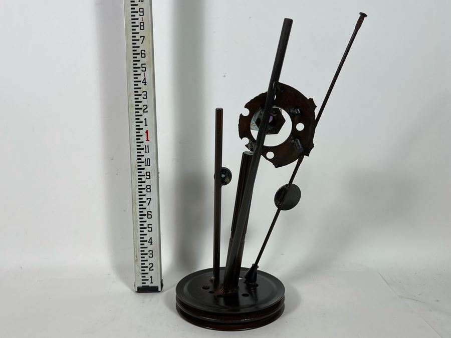 Metal And Art Glass Sculpture By Artist Karen Dugan 14W X 19H [Photo 7]