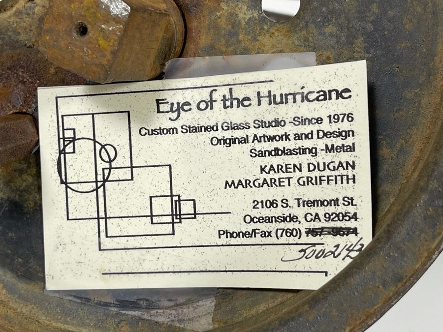 Metal And Art Glass Sculpture By Artist Karen Dugan 14W X 19H [Photo 13]