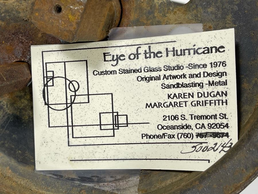 Metal And Art Glass Sculpture By Artist Karen Dugan 14W X 19H [Photo 12]