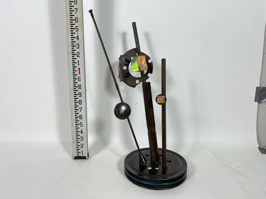 Metal And Art Glass Sculpture By Artist Karen Dugan 14W X 19H [Photo 3]