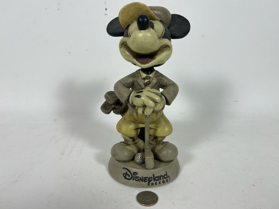 Disneyland Resorts Mickey Mouse Golfer Bobblehead Figurine 8H [Photo 3]