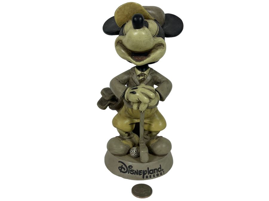 Disneyland Resorts Mickey Mouse Golfer Bobblehead Figurine 8H