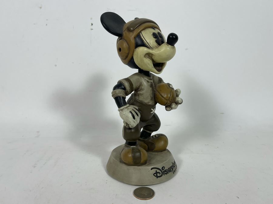 Disneyland Resorts Mickey Mouse Football Player Bobblehead Figurine 8H