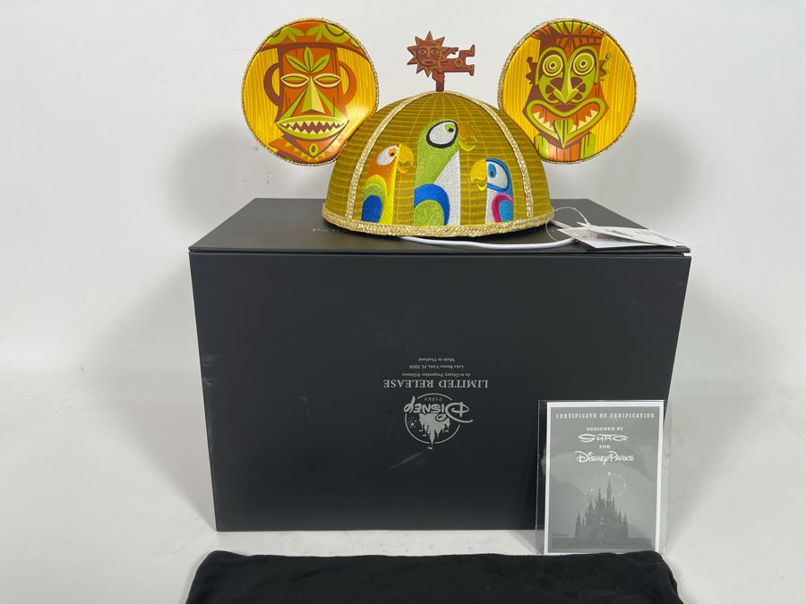 Limited Release Disneyland TIKI Room Mickey Mouse Ears Hat With Box Designed By Shag  [Photo 3]