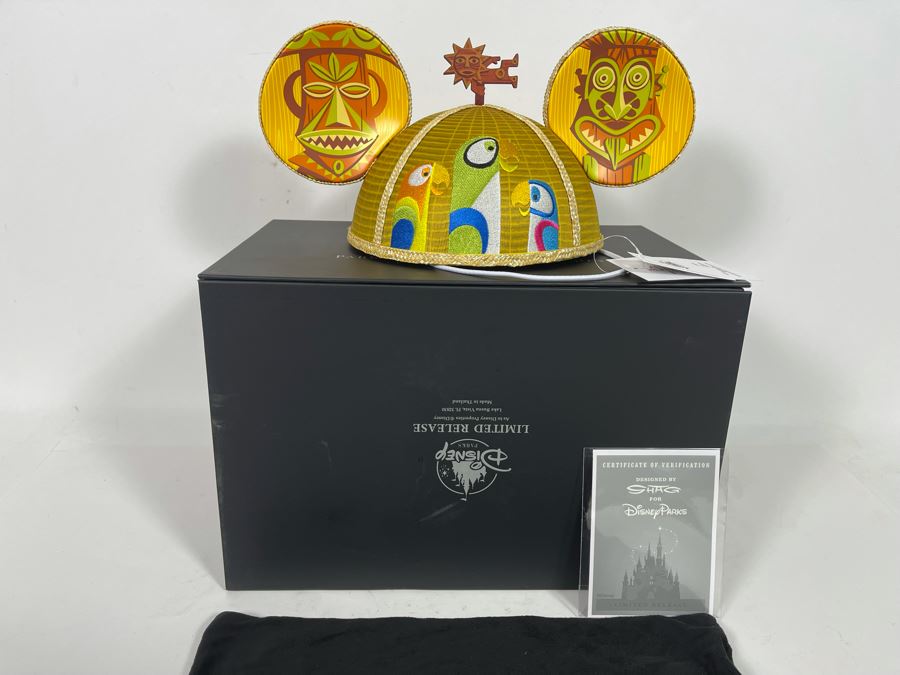 Limited Release Disneyland TIKI Room Mickey Mouse Ears Hat With Box Designed By Shag  [Photo 2]