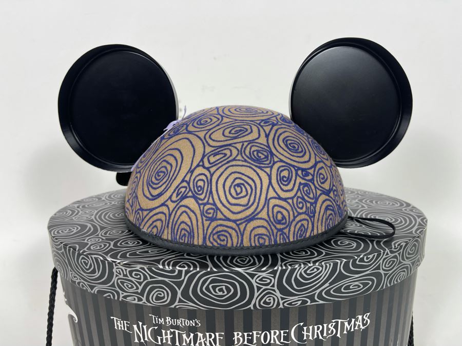 Limited Edition Disneyland Tim Burton’s Nightmare Before Christmas Mickey Mouse Ears Hat With Box Limited To 1,250  [Photo 9]