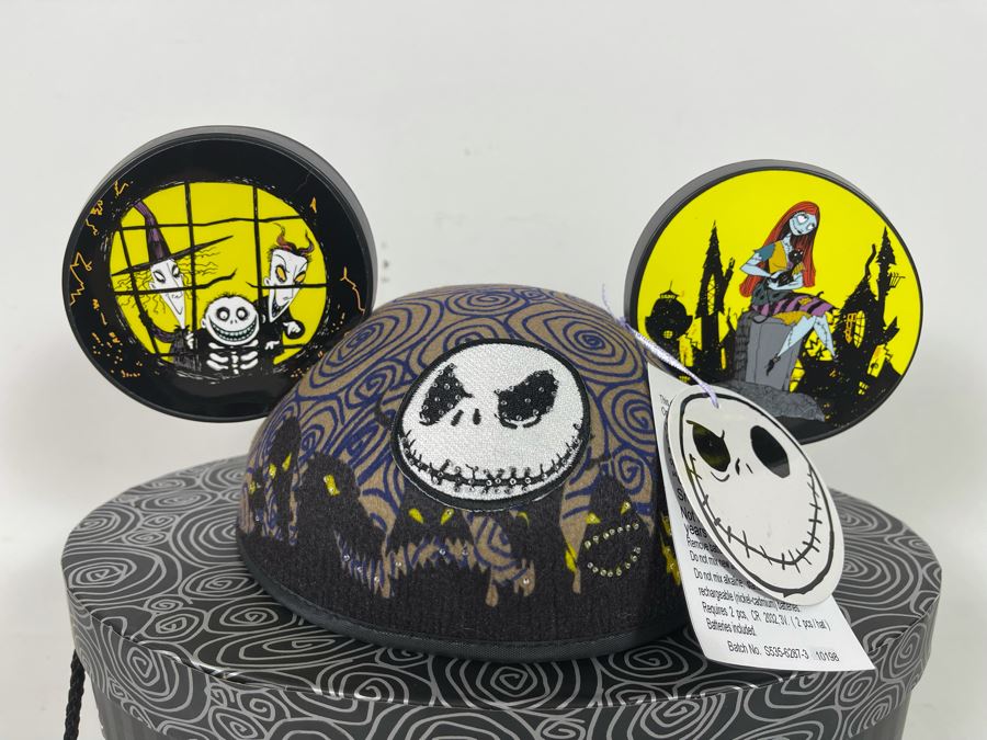 Limited Edition Disneyland Tim Burton’s Nightmare Before Christmas Mickey Mouse Ears Hat With Box Limited To 1,250  [Photo 5]