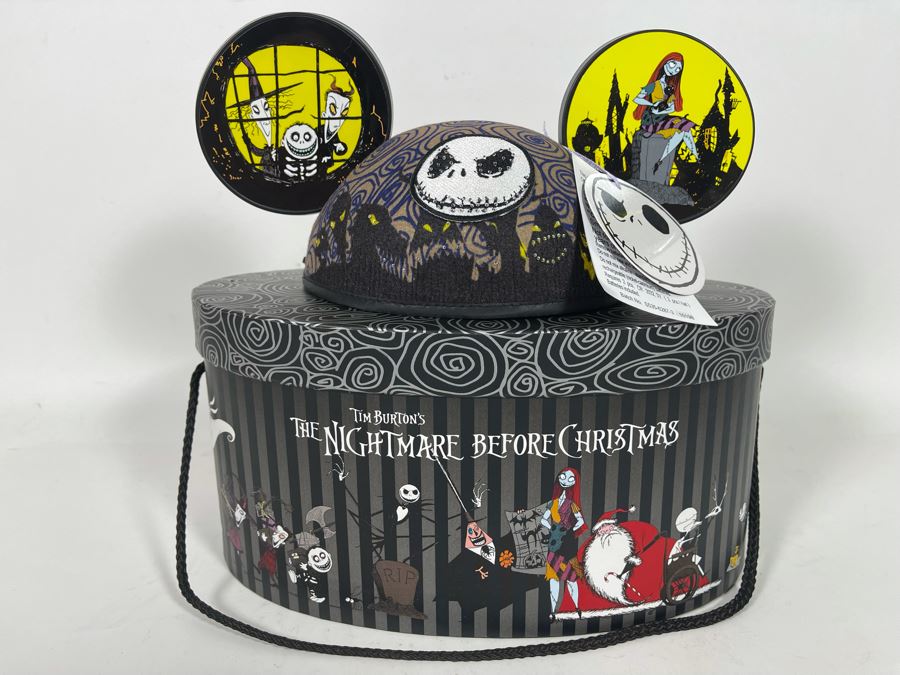 Limited Edition Disneyland Tim Burton’s Nightmare Before Christmas Mickey Mouse Ears Hat With Box Limited To 1,250  [Photo 3]