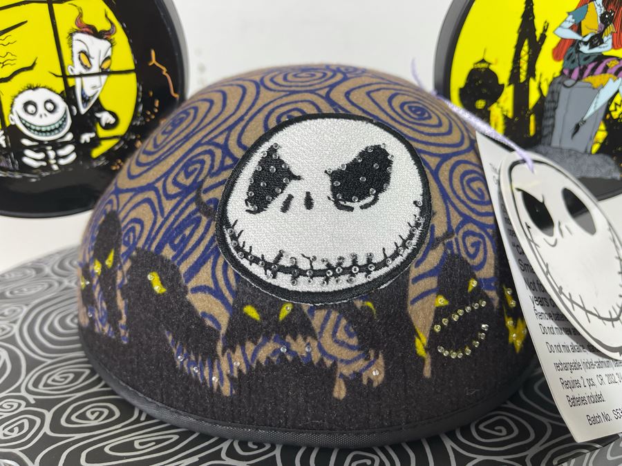 Limited Edition Disneyland Tim Burton’s Nightmare Before Christmas Mickey Mouse Ears Hat With Box Limited To 1,250  [Photo 6]