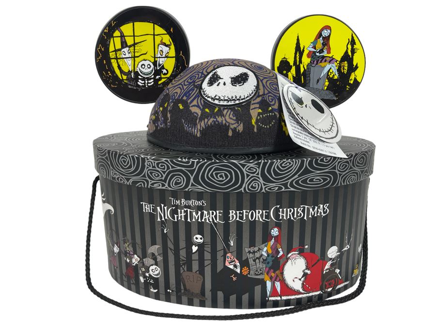 Limited Edition Disneyland Tim Burton’s Nightmare Before Christmas Mickey Mouse Ears Hat With Box Limited To 1,250  [Photo 1]