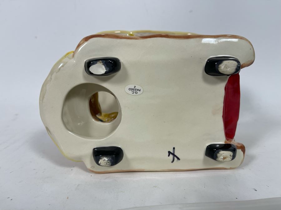 Heather Goldminc The Art Of Disney Jolly Trolley Ceramic Figurine Uses Tea Light 2 Pieces Slight Chip Underneath On One Of The Wheels - 9W X 5.5D X 9.5H See Photos Retails $80 [Photo 13]