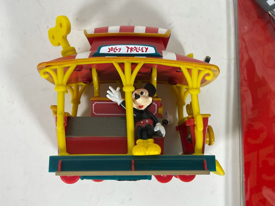 New Disneyland Mickey Mouse Pin Trading Starter Kit And Mickey Mouse Jolly Trolley Wind-up Toy [Photo 4]