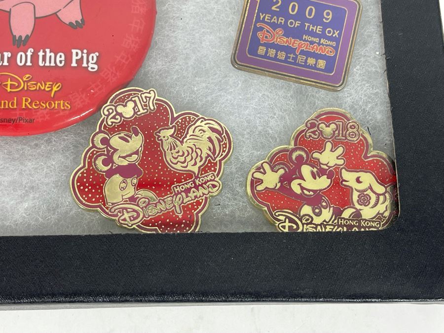 Disneyland Chinese New Year Buttons And Pins With Display Box 12 X 8 [Photo 8]