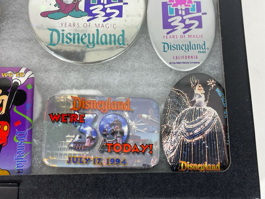 Disneyland Anniversary Buttons And Pin With (4) Display Boxes [Photo 6]