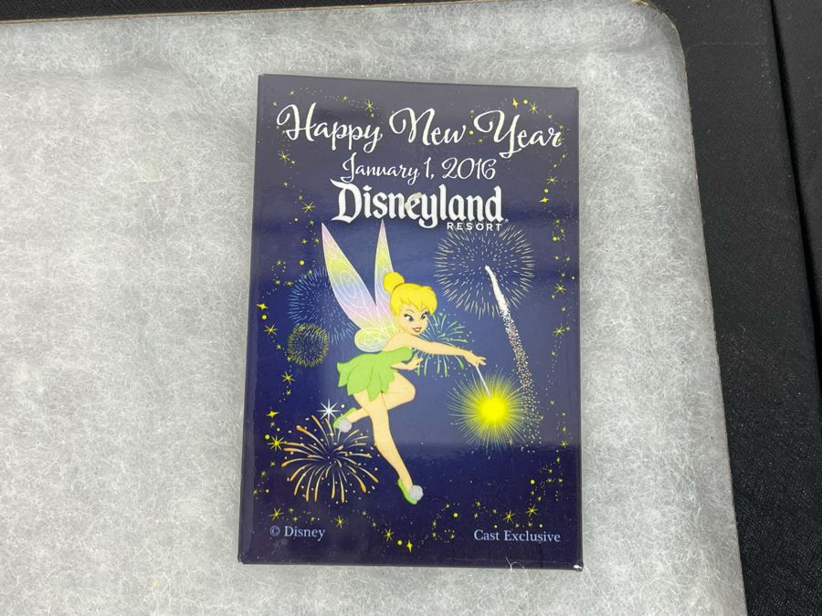 Disneyland Happy New Year Buttons And Pins With (4) Display Boxes [Photo 22]