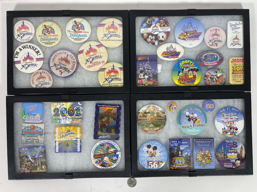 Disneyland Buttons With (4) Display Boxes [Photo 3]