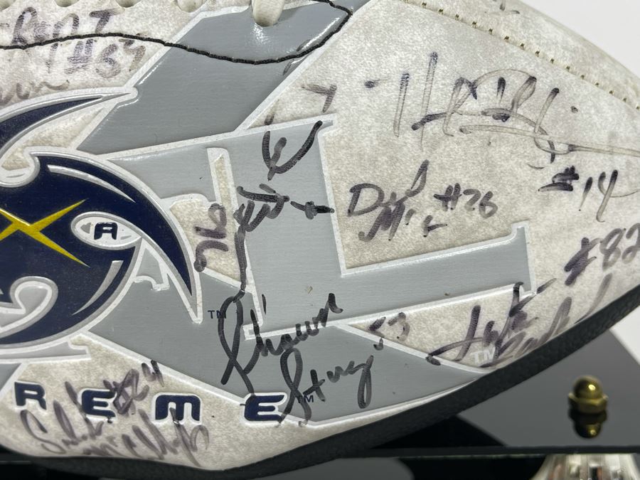 Signed XFL Los Angeles Xtreme Professional American Football Team Football With Display Case - See Photos [Photo 19]