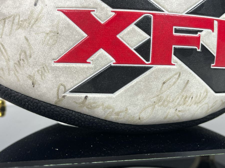 Signed XFL Los Angeles Xtreme Professional American Football Team Football With Display Case - See Photos [Photo 7]