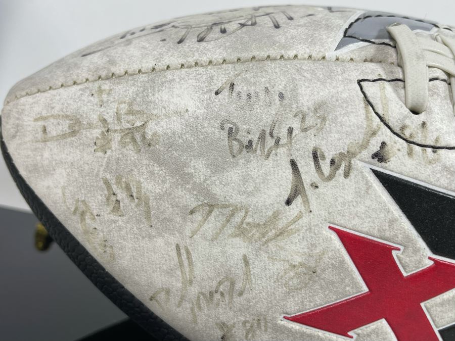 Signed XFL Los Angeles Xtreme Professional American Football Team Football With Display Case - See Photos [Photo 5]