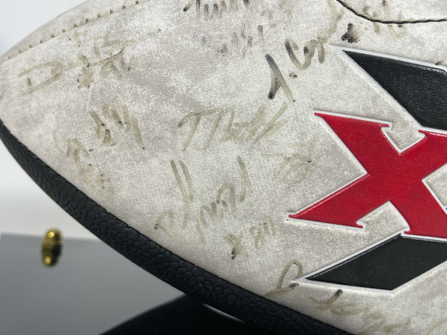 Signed XFL Los Angeles Xtreme Professional American Football Team Football With Display Case - See Photos [Photo 6]