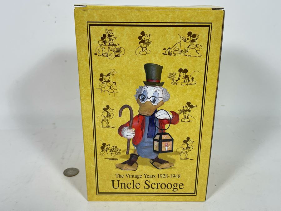 New In Box Disney The Vintage Years 1928-1948 Uncle Scrooge Poliwogg Sculpture Department 56 Box Is 10'H [Photo 4]
